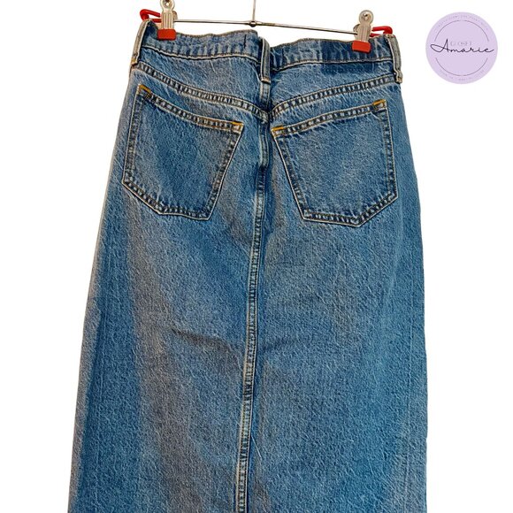 Abercrombie & Fitch High Rise Medium Wash Denim Skirt | Size 25/0P | Never Worn - Picture 2 of 3
